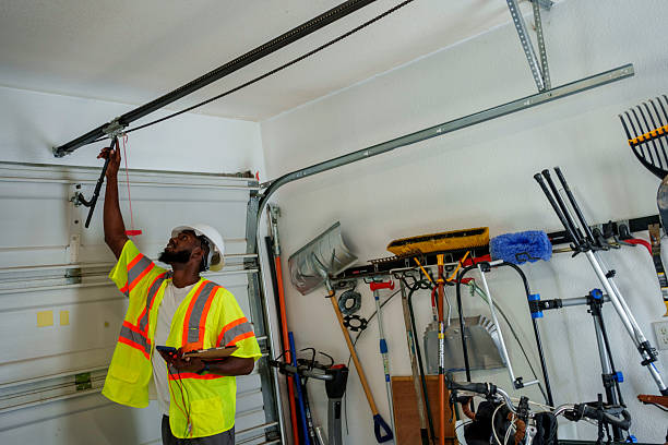Professional Garage Door Panel Replacement technician working in Scioto County County, OH